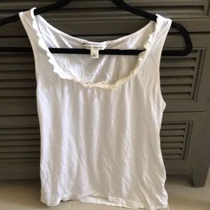 Banana Republic Ruffle neck tank